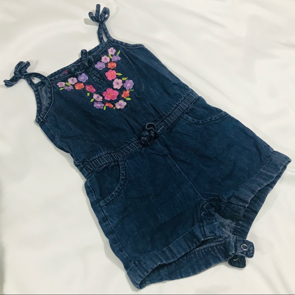 Girls GreenDog Denim Romper